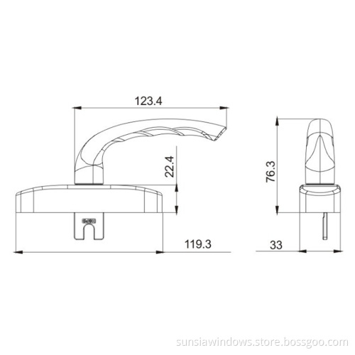 New and High Quality Silver Aluminum Handle